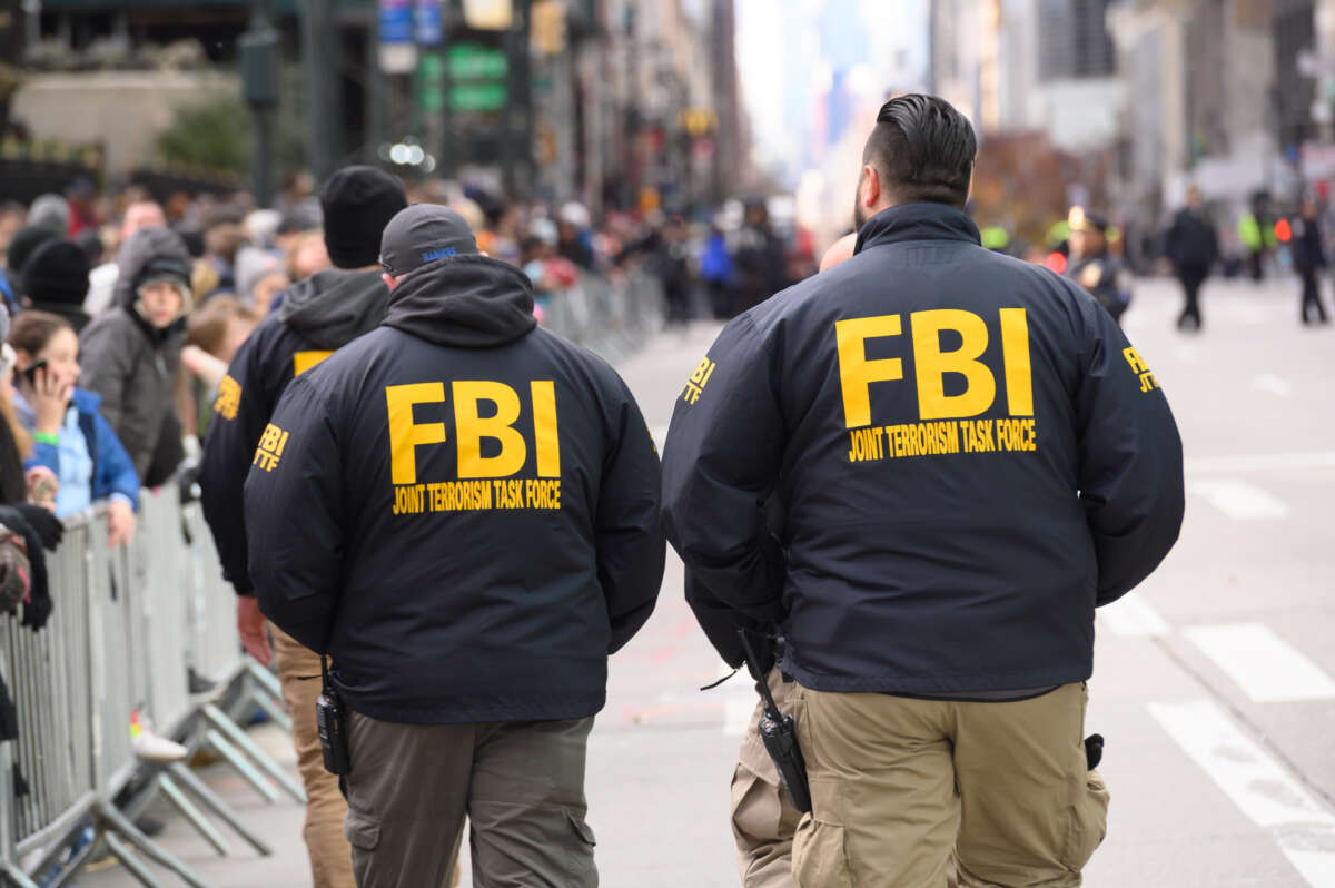 FBI agents are seen at the 93rd Annual Macy's Thanksgiving Day Parade on November 28, 2019, in New York City.