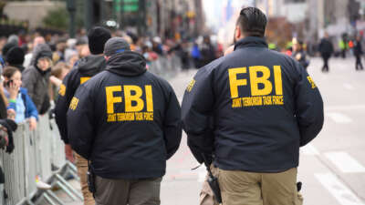 FBI agents are seen at the 93rd Annual Macy's Thanksgiving Day Parade on November 28, 2019, in New York City.