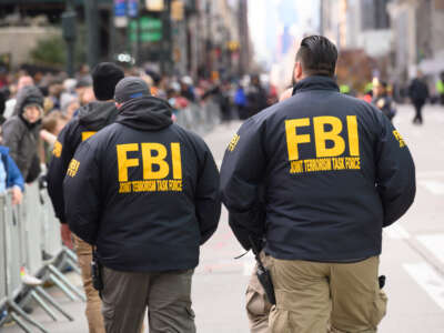 FBI agents are seen at the 93rd Annual Macy's Thanksgiving Day Parade on November 28, 2019, in New York City.