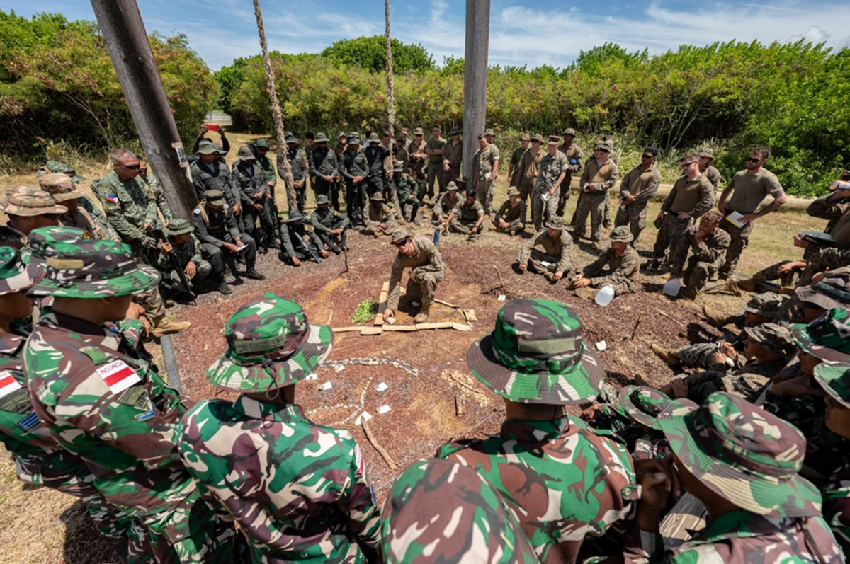U.S. Marines conduct military operations in urban terrain training with Indonesian and Philippine Marines in Hawaii as part of RIMPAC 2024.
