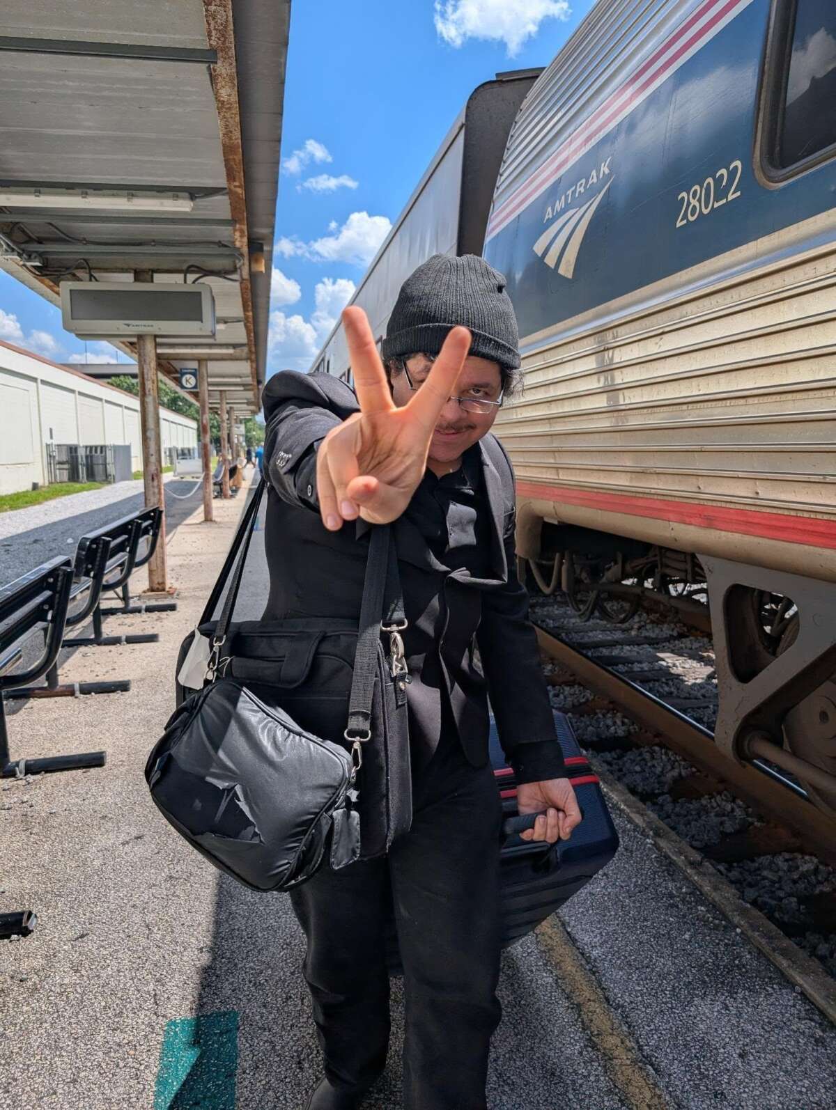 Izzy Aly takes the train home to Orlando, Florida, after U.S. Customs and Border Protection arrested him at the Philadelphia International Airport and he spent six months in ICE detention before his release.