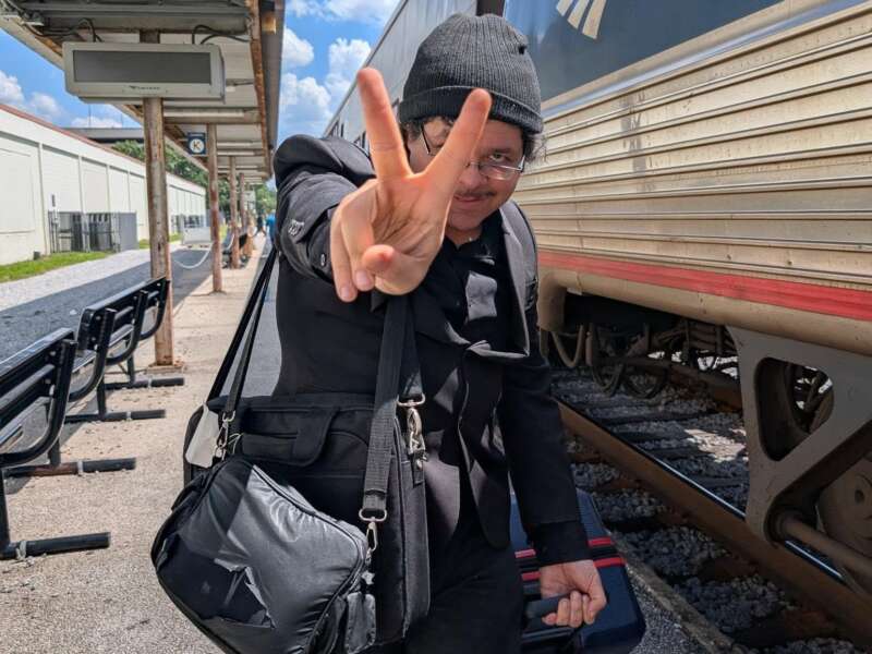 Izzy Aly takes the train home to Orlando, Florida, after U.S. Customs and Border Protection arrested him at the Philadelphia International Airport and he spent six months in ICE detention before his release.