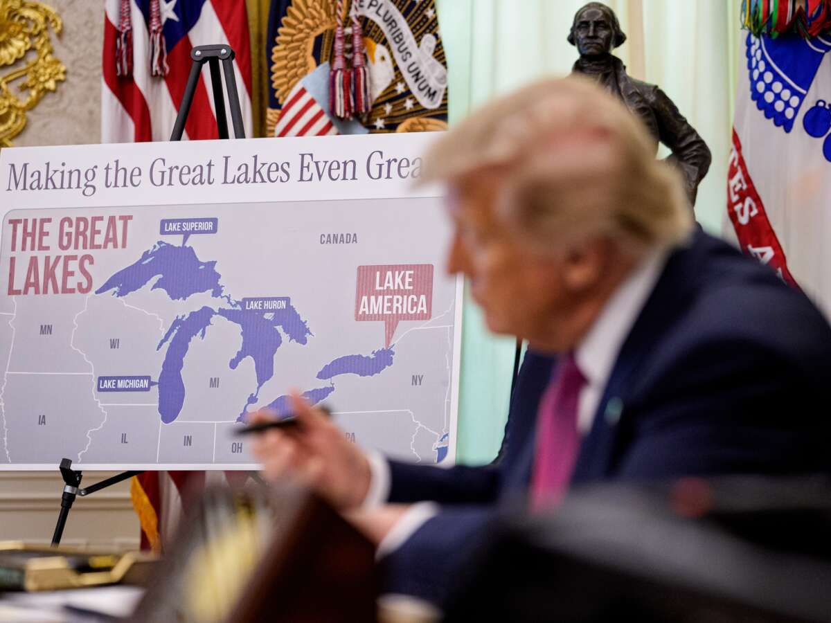 Trump Signs Executive Order Renaming Lake Ontario as “Lake America”