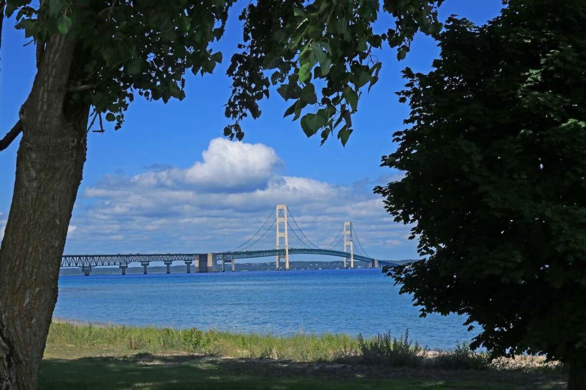 Strait of Mackinac Bridge in northern Michigan.