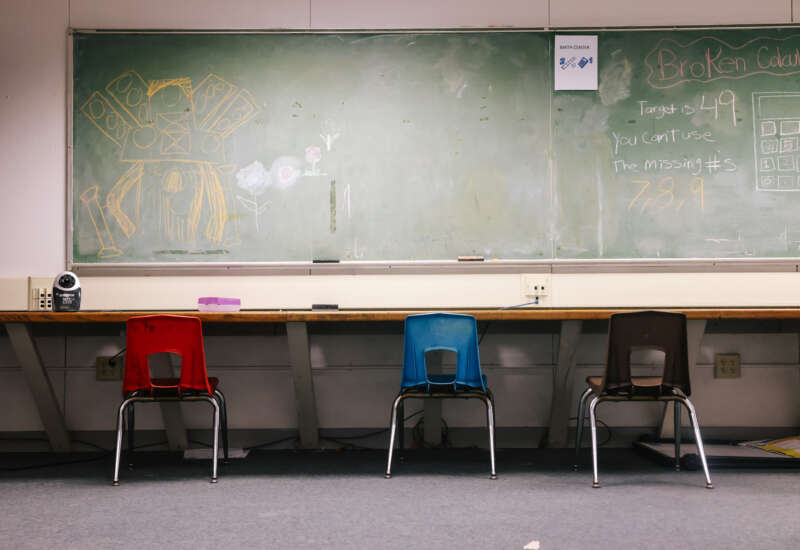 A classroom is seen at Wilson Elementary School in Lynwood on Monday, July 1, 2024, in Los Angeles, California.