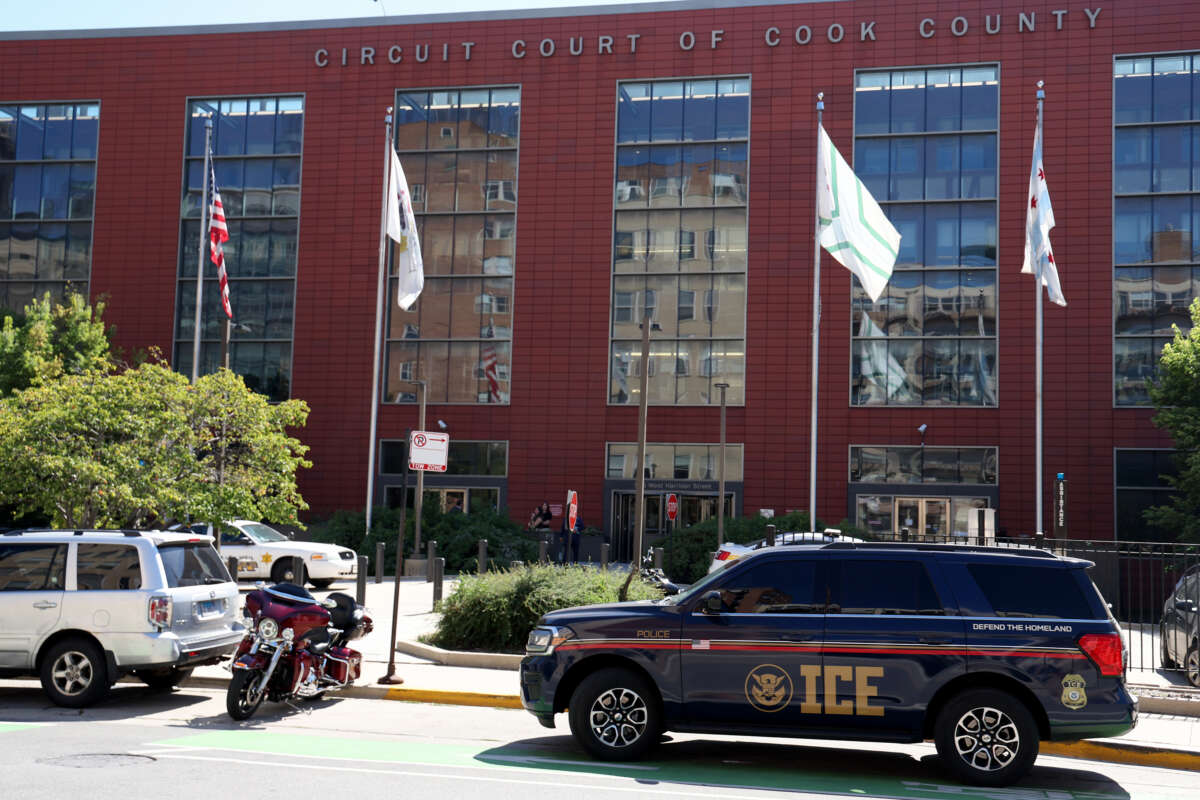 The Domestic Violence Courthouse at 555 W. Harrison Street, in Chicago, Illinois, on September 15, 2025.
