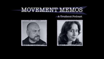 Headshot of Gil Durán and Kelly Hayes under banner of Movement Memos: A Truthout Podcast