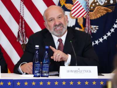 U.S. Commerce Secretary Howard Lutnick speaks during a roundtable on the American mining industry at the U.S. Department of State on August 07, 2026 in Washington, D.C.