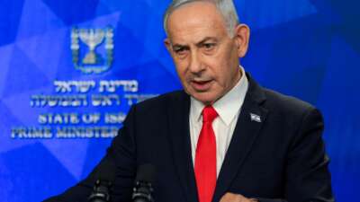 Israel's Prime Minister Benjamin Netanyahu gives a news conference on June 15, 2026.