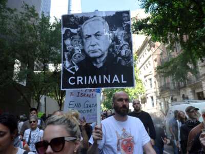 Pro-Palestinian protesters march through Manhattan near the United Nations as Israeli Prime Minister Benjamin Netanyahu addressed the United Nations (UN) General Assembly during the annual event on September 26, 2025, in New York.