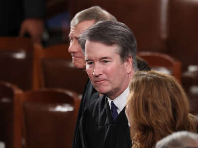 Supreme Court Associate Justice Brett Kavanaugh attends the State of the Union address during a Joint Session of Congress at the U.S. Capitol on February 24, 2026, in Washington, D.C.