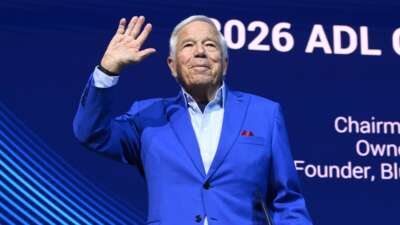 Megabillionaire AIPAC donor Robert Kraft speaks onstage during the ADL Never Is Now Summit at the Jacob K. Javits Convention Center on March 17, 2026, in New York City.