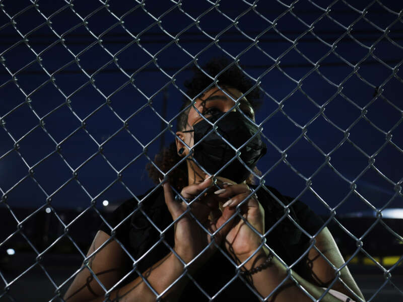 Protesters gather outside the Delaney Hall Detention Facility, where ICE is imprisoning immigrants, on August 4, 2026, in Newark, New Jersey.