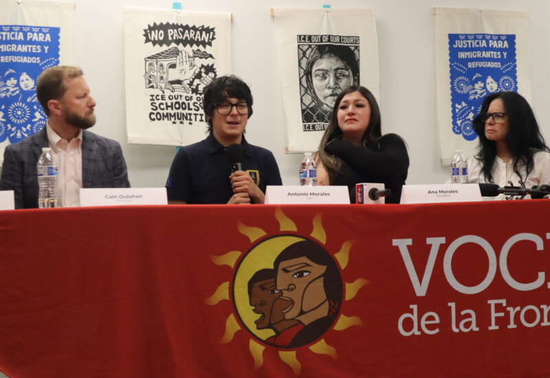 Antonio Morales (center left) and his sister Ana (center right) share their experiences since their father was wrongly accused of threatening President Donald Trump.