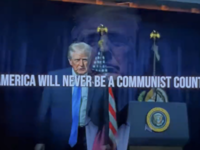 A screenshot from an ad for President Donald Trump posted by the White House
