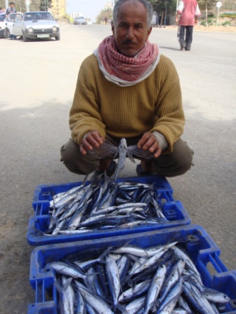 Gaza fisherman with fish