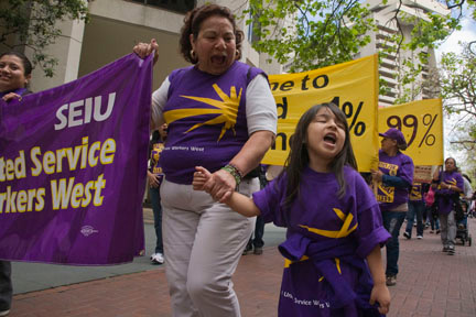 Demonstrators Sonfront Wells Fargo Shareholders