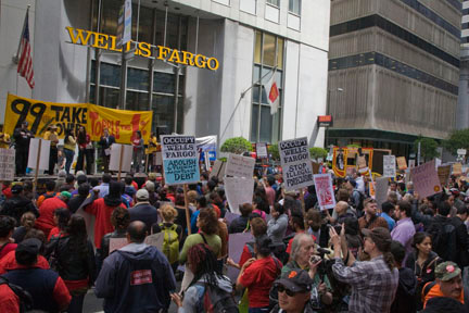 Demonstrators Confront Wells Fargo Shareholders