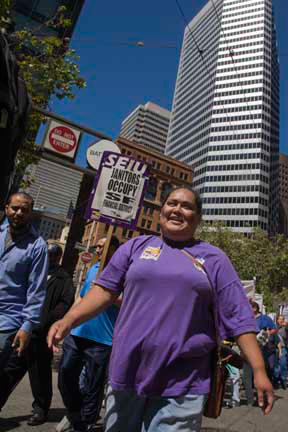 Woman in Purple Shirt.