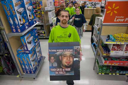 Striking Walmart workers