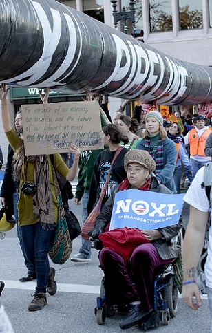 Keystone XL Pipeline Protest at the White House, November 6, 2011. (Photo: <a href=
