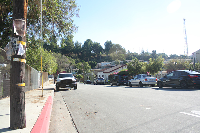 Almanza Lane in City Terrace, where Carlos Oliva-Sola was shot and killed. (Photo: Daniel Ross)