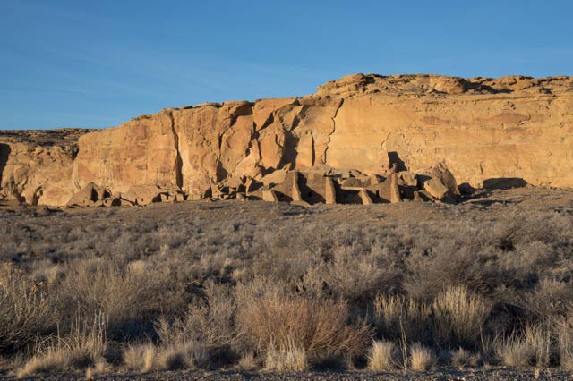 Ruins of Pueblo Bonito in Chaco Culture National Historical Park. (Photo: ©2015 Julie Dermansky)