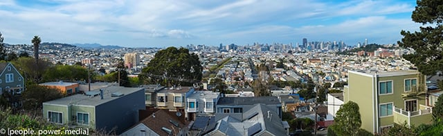 View from Bernal Heights near where a home recently sold for over $2 million. (Photo: People Power Media)
