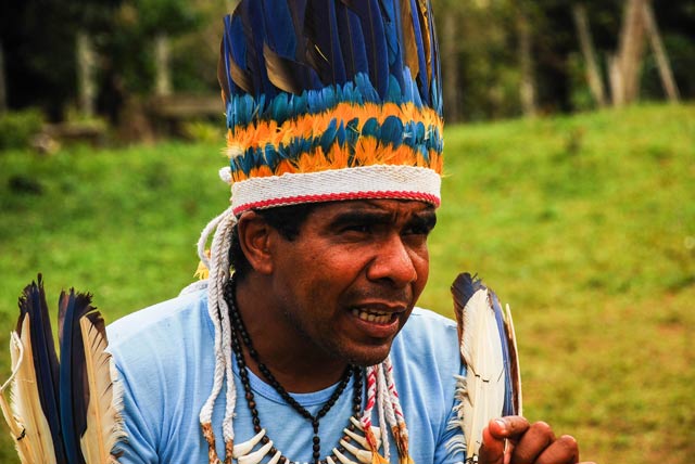 Babau Tupinamba, leader of the town of Sierra do Padeiro, in the mountain region. (Photo: Santiago Navarro F.)