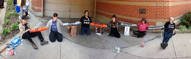 Blackout Wednesday action following the non-indictment of Matt Kenny. Groundwork, Discord Collective, and Asians for Black Lives blocked the doors of the Dane County Jail for 3 hours and 50 minutes. (Photo: Jesse Cole)