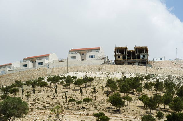 Continued construction in Ma'ale Adumim, one of the largest Israeli settlements built on confiscated Palestinian land. An AIPAC-sponsored provision intended to make it US policy that illegal Israeli settlements in the West Bank are an intrinsic part of Israel was recently defeated in a House vote.