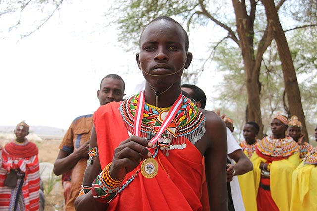 23-year-old Samburu warrior Raine Lempaira. (Photo: Maria Davis)