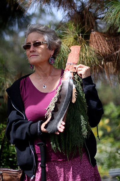 “We need to heal from the ways we have been part of destroying our beautiful earth. We need to heal from the hurt, which has clouded our minds as humans and allowed the destruction of communities and sacred sites to happen. We need to bring healing to our land, our air, our water and our hearts,” shared Alison Ehra-Brown, one of the organizers of the healing walks. (Photo: Rucha Chitnis)