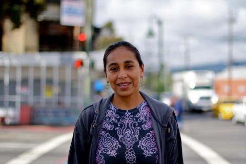 Lupe Zamuldio migrated to the United States from Mexico in 2001. “The first job that I was offered was working as a full-time nanny, housekeeper and cook for a family for $100 a month,” Lupe says. “This seemed very unreasonable to me, and I refused the offer. I ended up working at a panaderia (a bakery) as a cook and cleaner for a starting hourly wage of $6 an hour.” (Photo: Rucha Chitnis)