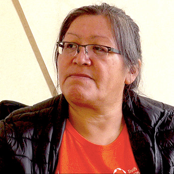 A traditional land use researcher for the Fort McKay First Nation, Jean L'Hommecourt is an outspoken activist on the impacts that the tar sands have had on her community. Her community used to rely on the Athabasca River to fish and travel. 