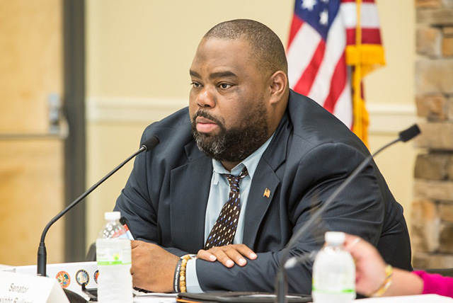 Senator Bullard, part of the Collier County legislative delegation, on October 15 in Naples. (Photo: Julie Dermansky)