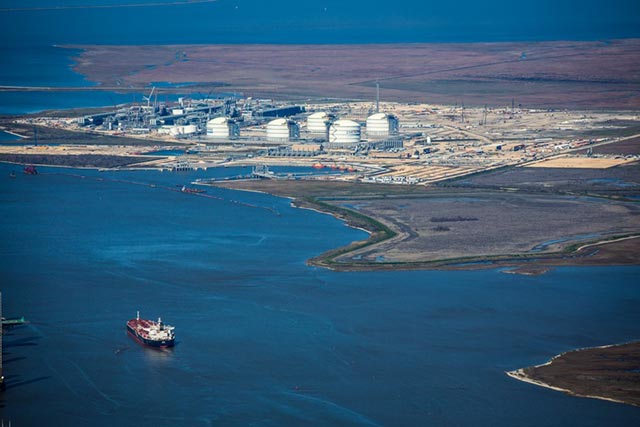 Cheniere Energy Inc. Sabine Pass LNG facilities in Cameron, Louisiana.