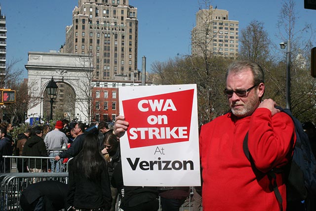 Longtime Verizon worker Terry Loughland, 52, says he wonders if the youth today understand how the Internet takes a lot of effort to keep running. (Photo: Wilson Dizard)