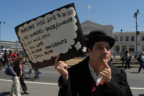 MayDay protests, San Francisco, 2008. (Credit: Xago Juarez)