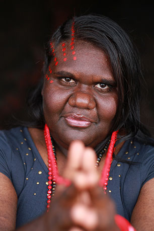 Muckaty Traditional Owner Kylie Sambo. (Photo: Friends of the Earth)