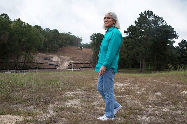 Fairchild on the TransCanada's right-of-way during the construction of the Gulf Coast Pipeline. (Photo: ©2016 Julie Dermansky) 
