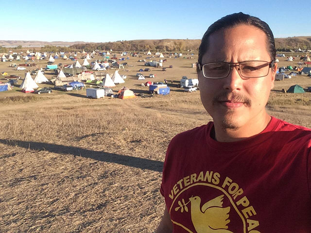 Will Griffin at Standing Rock protesting the Dakota Access Pipeline. (Photo: Courtesy of Rory Fanning)