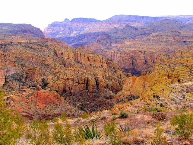 Sacred lands of the San Carlos Apache sit on the largest untapped copper deposit on the continent. Resolution Copper Co. plans to extract the ore by blasting it from below and mining in through tunnels underground. Once the ore is removed, the earth above it will sink and create a crater nearly 1,000 feet deep and a mile across. (Photo: Janet Ward, NOAA)