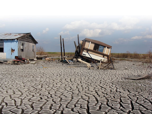 In Louisiana, the Isle de Jean Charles band of Biloxi-Chitimacha-Choctaw have lost roughly 98 percent of their land to erosion, flooding, and shifting soil from oil and gas development. Last year, the federal government awarded the tribe $48 million to relocate. (Photo: Karen Apricot)