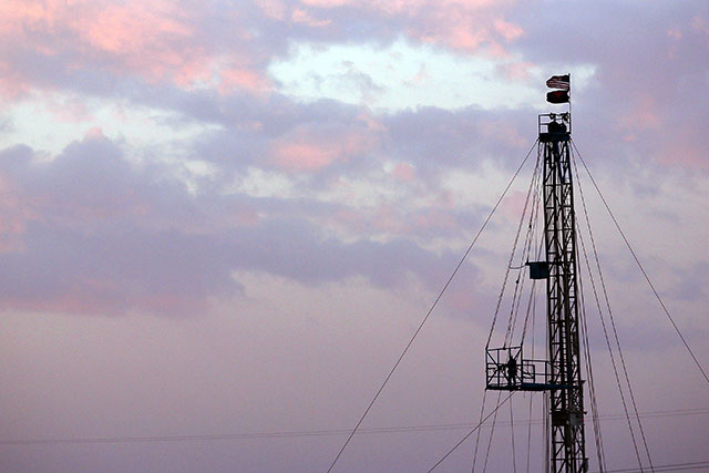 A fracking site is situated on the outskirts of town at dawn in the Permian Basin oil field on January 21, 2016 in the oil town of Midland, Texas. The EPA, under Scott Pruitt's leadership, wants to allow fracking waste in the Gulf of Mexico without understanding its impact on marine and human life. (Photo: Spencer Platt / Getty Images)