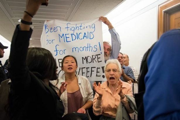 Ruth Zalph protesting at the Storm the Capitol II action on December 5. (Photo: WNV / David Freeman)