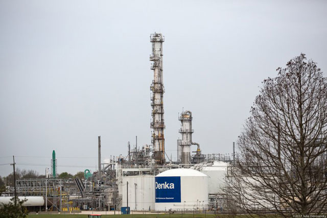 Denka Performance Elastomer factory in LaPlace, Louisiana, where the EPA has issued a warning call about toxic chloroprene emissions in the air.