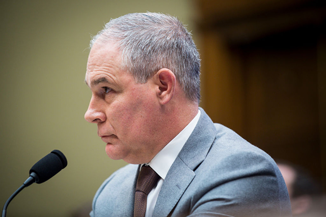 Environmental Protection Agency Administrator Scott Pruitt testifies before the House Energy and Commerce Committee about the mission of the U.S. Environmental Protection Agency on December 7, 2017, in Washington, DC. (Photo: Pete Marovich / Getty Images)