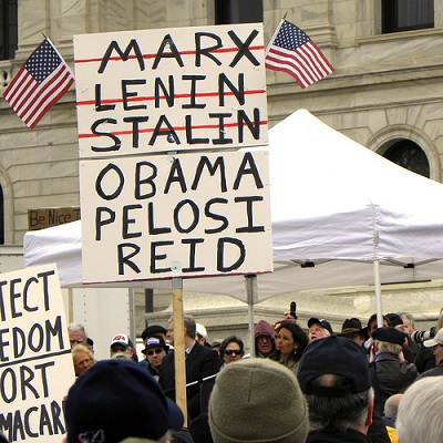 The Tea Party held a rally on March 13, 2010 in St. Paul, Minnesota, calling for the health care reform bill (that became known as Obamacare) being considered in Congress to be stopped. Republican US Representative Michele Bachmann was the guest speaker. (Photo: <a href=