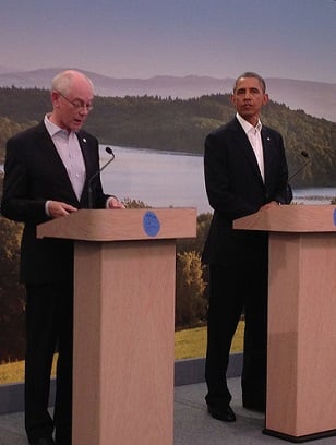 EU-US press conference: Herman Van Rompuy, President of the European Council and Barack Obama, President of the United States. (Photo: <a href=